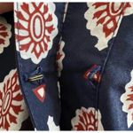 Anthropologie  x Maeve Somerset Tiered Maxi Dress Pockets Blue Motif XS Photo 9