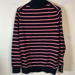 Tommy Hilfiger Women’s classic Navy Red Striped Turtleneck Sweater Size Large Photo 3