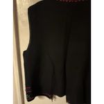 Vntg Napa Valley 100% Wool Embroidered Zip Cardigan Size M Black Size M Photo 11