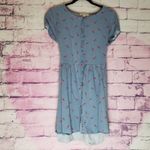 JUNK FOOD DAVID BOWIE LIGHTNING BOLT PRINT BLUE BUTTON FRONT SWING DRESS… Red Size M Photo 2