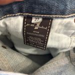 7 For All Mankind Dojo Faded Blue Denim Knee Length Bermuda Jean Shorts Sz 27 Photo 8