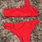 Romwe Red one shoulder bikini  Photo 0