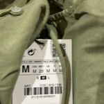 ZARA NWT  Shoulder Detail Button Front Long Sleeve Crop Top Medium Photo 4