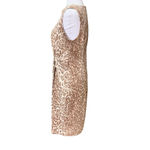 J. McLaughlin  Lynda Faux Suede Knee Sheath Dress Tanzania Animal Print M READ Photo 3