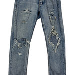 American Eagle  Distressed Tomgirl Jeans Womens Button Fly Sz 6 Grunge Skater Photo 0