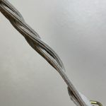 Johnny Farah Woven Leather Belt Red Womens Small Braided USA Brass Buckle 1.25" White Photo 6