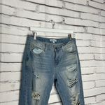 Cello  Jeans Distressed Mid Rise Light Wash Boyfriend Denim Women’s 11 Ripped Y2K Photo 2