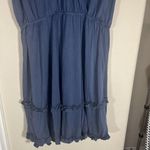 NEW Gigio UMGEE Boho Dress Blue Babydoll Ruffled Knee Length Cottagecore Size S Photo 1