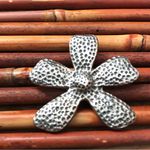 Silpada  Sterling Silver Textured Flower Pendant Slider Photo 1