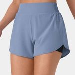 Halara  High Waisted Inside Drawstring Pocket Shorts Lined Blue Black Size Medium Photo 0