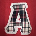 Russell Athletic Vtg USA made 90's Alpha Phi Sorority  Sweatshirt L Red Plaid Photo 2