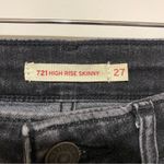 Levi's NWOT Levi’s 721 Black Distressed High Rise Skinny Jeans Photo 5