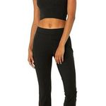 Alo Yoga Airbrush High-Waist Flutter Black Split Leggings Sweat Pants Size XS Photo 4