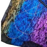 Handmade Hand-Painted Scarf with Gold Accents - 60x11 Inches Photo 3