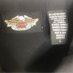 Harley Davidson  Stretch Embroidered Full Zip Long Sleeve Top T23 Photo 4