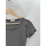 OPUS Black White Somira Stripe Short Sleeve Tee Shirt Women's Size 40 Photo 2