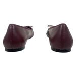Mango MNG Bow Leather Ballet Flats Burgundy Size 39/US 8.5 Photo 7