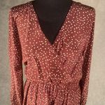 Madewell  kali polka‎ dot dress faux wrap size 8 Long Sleeve Lined Photo 0