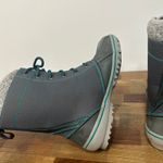 LL Bean Womens Duck Boots 7 Blue Quilted Mid Calf Rain Snow Rubber Lace Outdoor Photo 5