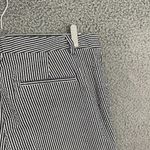 Ann Taylor Pants Women 12 Navy White Striped Seersucker Ankle Photo 5