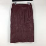 Rachel Parcell Red Grape Leather Button
Front Pencil Skirt XXS Photo 9