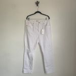 frame denim NWT Frame La Beau Blanc White Distressed Straight Jeans Photo 1