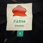 Farm Rio  Metallic Stripe Ruffle Shirt Blouse Women's Small Black Top Boho NWOT Photo 12