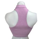 Urban Outfitters Purple Sleeveless Waffle Knit Racerback Mock Neck Crop Top M/L Photo 1