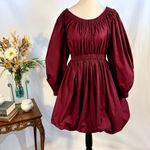 Ulla Johnson ♨️ Burgundy Martine Long Sleeve Cotton Dress – Size 6🧡 Photo 1