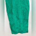 Vintage JPG Jean Paul Gaultier Soleil Emerald Green Lace Mesh Midi Dress size XS Photo 10