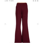 Women's Les Tien Bella Bell Bottom STRUCTURED FLEECE Sweatpants burgundy XS Red Photo 1