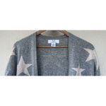 Magaschoni Cashmere Cardigan Sweater Star Womens Open Front Gray Duster Medium Photo 3