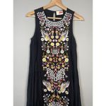 Anthropologie‎ Samant Chauhan Floral Embroidered Tiered Maxi Dress Women's 0 (S) Black Photo 1