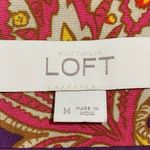 Loft Ann Taylor  Purple Paisley Long Sleeve Shift Dress Medium Fall Warm Colors Photo 6