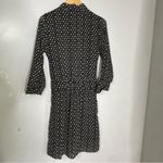 Gretchen Scott Blouson Shirt Dress Small Twizzler Print Black Champagne READ Photo 3