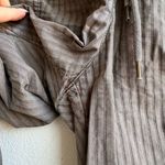 James Perse  Utility Pull On Green Khaki Stripe Cropped pants size 3 large Photo 2