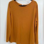 Chico's  yellow bateau neck rayon pullover studded sweater long sleeve size xl Photo 0