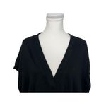 Gap Top Women's Plus XXL Tall Sweatshirt Black V-Neck Short Sleeve Knit Pullover Photo 1