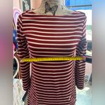 Hollister  Maroon and White Striped Long Sleeve Dress Photo 2