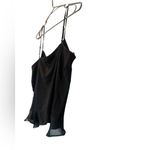 Elodie Ruffle Crop Camisole Elegant Black Top Photo 2