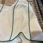 Forever 21 Womens Mid Rise Running Short-Juniors white green trim size L NWT Photo 3