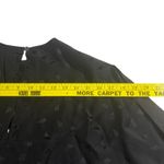 Evan Picone Evan-Picone Silk Blouse Long‎ Sleeve Keyhole Neckline Black Diamond Pattern 8 Photo 7