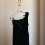 Birdy Grey  velvet Kira dress size large‎ emerald green one shoulder formal gown Photo 4