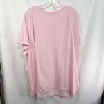 Woman Within  Plus Size 3X Top 30 32W Pink Solid V Neck‎ Short Seeve Cotton 823 Photo 1