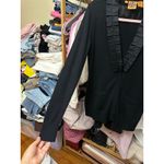 Tory Burch  Merino Wool & Silk Gauge Cardigan Black Size XS Photo 11