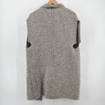 Brochu Walker  100% Cashmere Noah Wrap Open Cardigan Vest SM Earthen Tweed Gray Photo 4