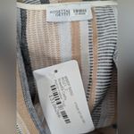 RTR sz2 Rosetta Getty Apron Wrap Halter Top Tan Black Jacquard Stripe Sleeveless White Size 2 Photo 7
