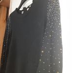 Loft Black Rhinestone Sweater M Photo 2