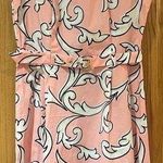 Moschino Boutique  Pink & White Printed Cotton Poplin Belted A-Line Dress Size 12 Photo 0
