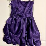 Jessica McClintock Purple Satin Dress Photo 2